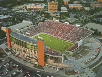 Utah Utes at Rice Eccles Stadium Aerial Poster