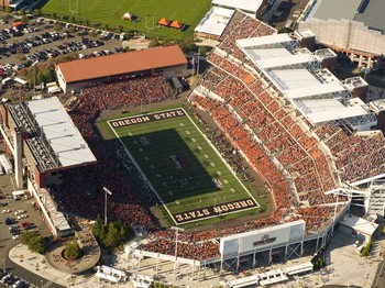 Oregon State Beavers at Reser Stadium Aerial Poster