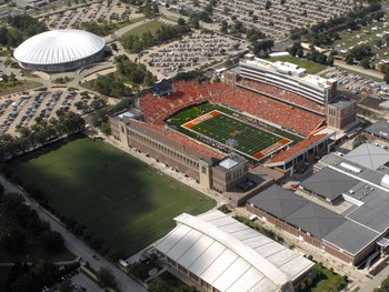 Illinois Fighting Illini at Memorial Stadium Aerial Poster