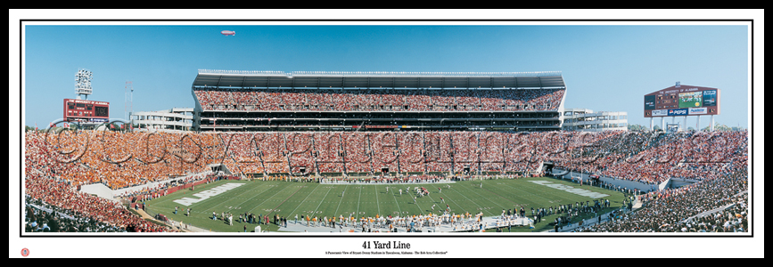 "41 Yard Line" University of Alabama 13.5"x39" Panoramic Poster