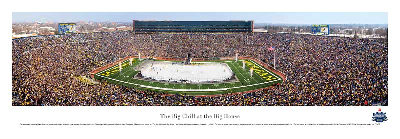 The Big Chill Hockey Game at Michigan Stadium Panorama Poster