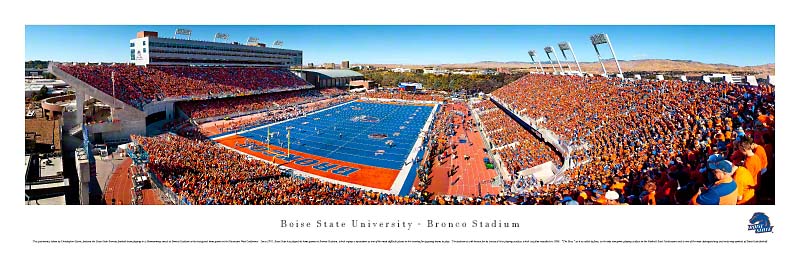 Boise State Broncos at Bronco Stadium Panoramic Poster