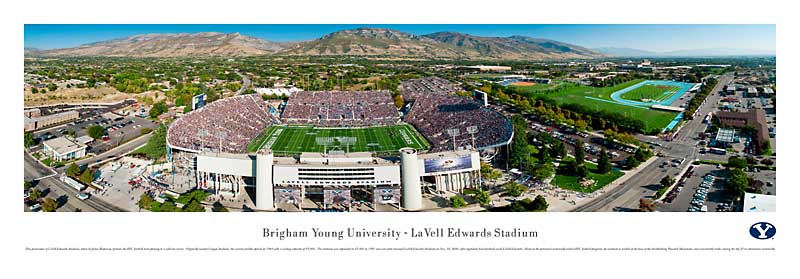 BYU Cougars At Lavell Edwards Stadium Panorama Poster