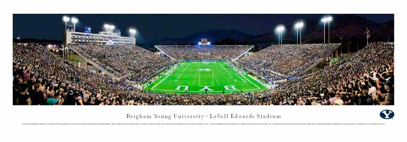 BYU Cougars at LaVell Edwards Stadium Panoramic Poster