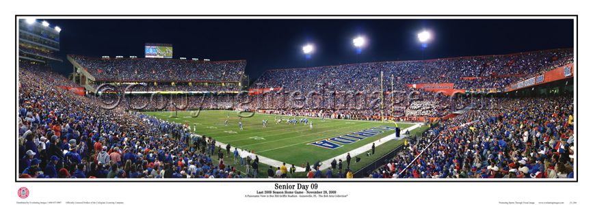 "Senior Day 09" Florida Gators - 13.5" x 39" Panoramic Poster