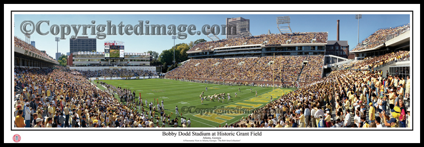 "Bobby Dodd Stadium" - 13.5" x 39" Panoramic Poster