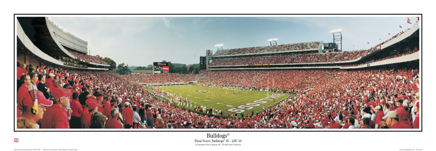 "Bulldogs" Georgia - 13.5" x 39" Panoramic Poster