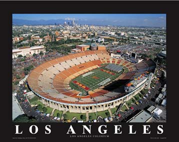 Los Angeles Coliseum Aerial Poster