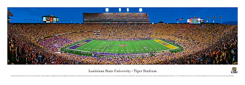 LSU Tigers At Tiger Stadium Panorama Poster