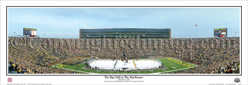 "The Big Chill at the Big House" Michigan Panoramic Poster