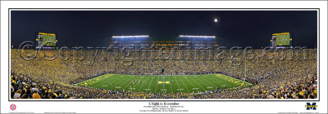 "A Night to Remember" at Michigan Stadium Panoramic Poster