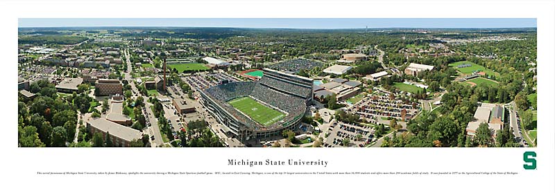 Michigan State Spartans At Spartan Stadium Panorama Poster