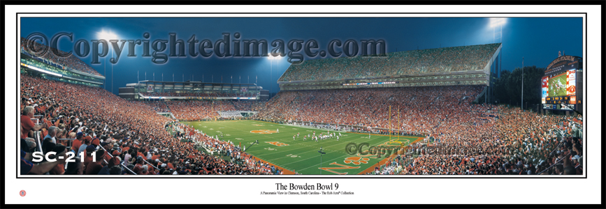 "The Bowden Bowl" Clemson Tigers - 13.5" x 39" Panoramic Poster