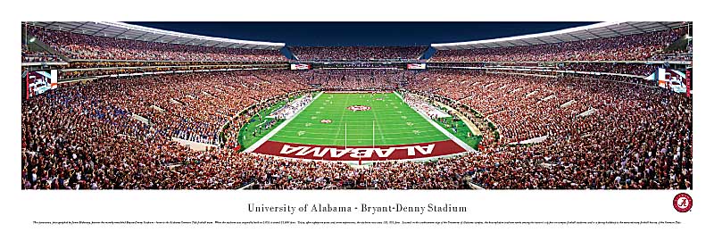 End Zone Crimson Tide At Bryant Denny Stadium Panorama