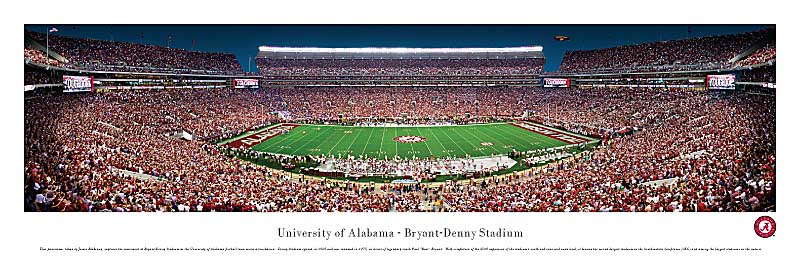 50 Yard Crimson Tide At Bryant Denny Stadium Panorama