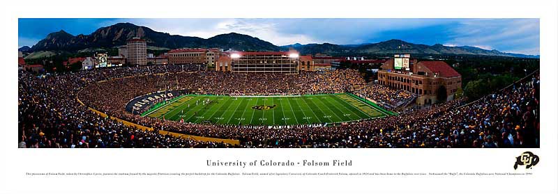 Colorado Buffaloes At Folsom Field Panorama Poster