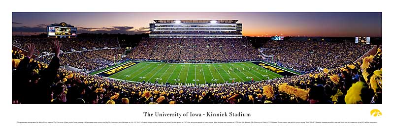 Iowa Hawkeyes At Kinnick Stadium Panorama Poster