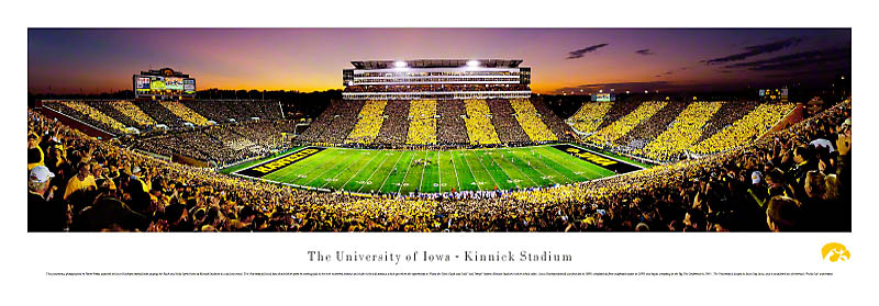 Iowa Hawkeyes at Kinnick Stadium Panoramic Poster