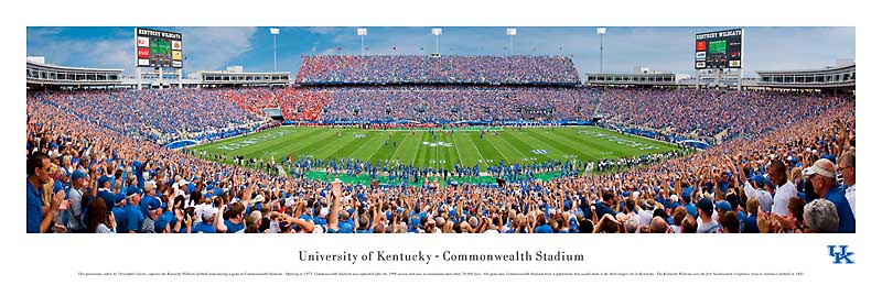 Kentucky Wildcats At Commonwealth Stadium Panorama Poster