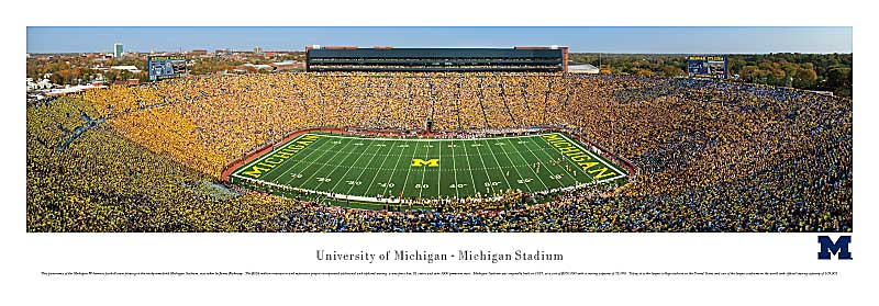 Michigan Wolverines At Michigan Stadium Panorama Poster