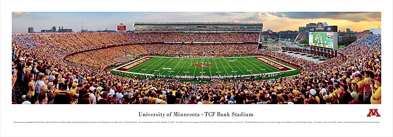 Minnesota Golden Gophers At TCF Bank Stadium Panorama Poster