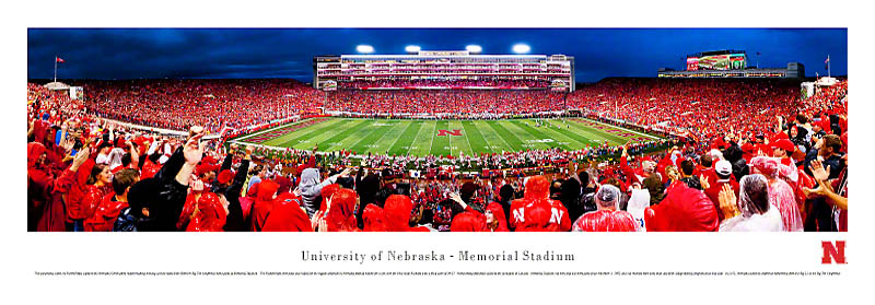 Nebraska Cornhuskers at Memorial Stadium Panoramic Poster