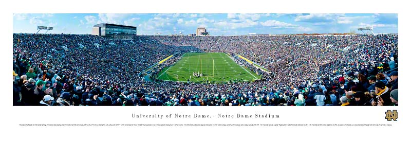 Fighting Irish at Notre Dame Stadium Panoramic Poster