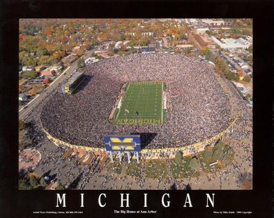 Michigan Stadium Aerial Poster