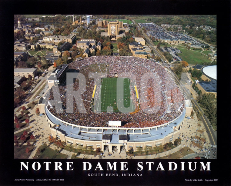 Notre Dame Stadium Aerial Poster