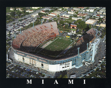 Orange Bowl Aerial Poster